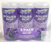 Swiffer Power Mop Floor Cleaner Lavender 3-Pack Refills, 25.3 fl oz Bottles, Multi-Surface