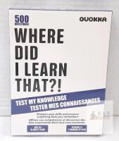 Quokka "Where Did I Learn That?!" Trivia Card Game &ndash; 500 Bilingual Questions, Age 15+, 2+ Players