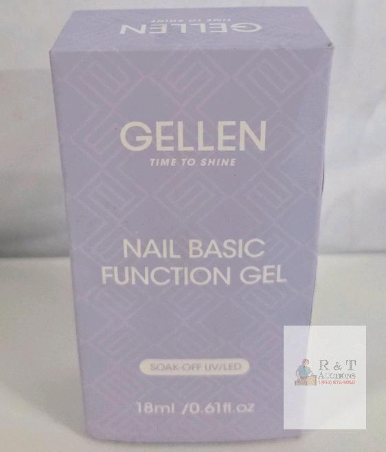 Gellen Nail Basic Function Gel, 0.61 fl. oz (18ml), Soak-Off UV/LED Base, Original Box,