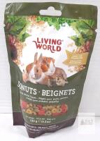 bb oct 27 Living World Donuts Small Animal Treats, 4.2 oz (120 g), Crunchy Snack for Rabbits & Guinea Pigs