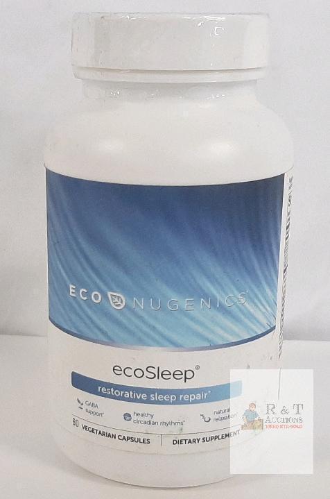 EcoNugenics ecoSleep Restorative Sleep Capsules, 60 Vegetarian Capsules, Melatonin, GABA