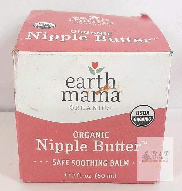 Earth Mama Organics Organic Nipple Butter 2oz USDA Organic Non-GMO Natural Soothing Balm