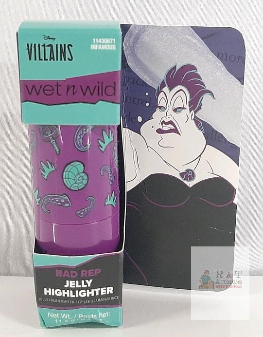 Wet n Wild Disney Villains Ursula BAD REP Jelly Highlighter, 0.4oz, Limited Edition, Vegan