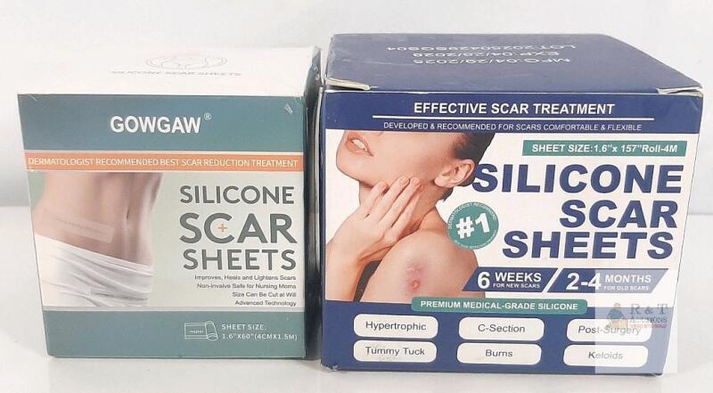 GOWGAW Silicone Scar Sheets 1.6"x60" Seam Surgical & Burn Scar Care | Cut-to-Size, Hypoallergenic