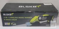 NEW BLSKB A4-0006 2-in-1 Cordless 20V Hedge Trimmer & Grass Shear, 2 Batteries, 6.7" Blade