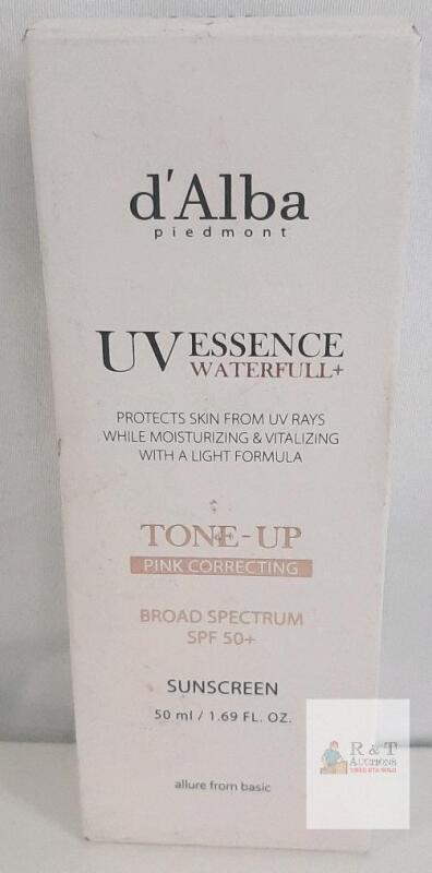d'Alba UV Essence Waterfull+ Tone-Up Pink Correcting SPF 50+ Vegan Sunscreen 1.69 fl oz