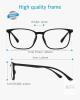 New ANRRI Blue Light Blocking Computer Glasses Classic Small Lightweight Frame Clear Lens UV Blocking Gaming Eyeglasses - 2