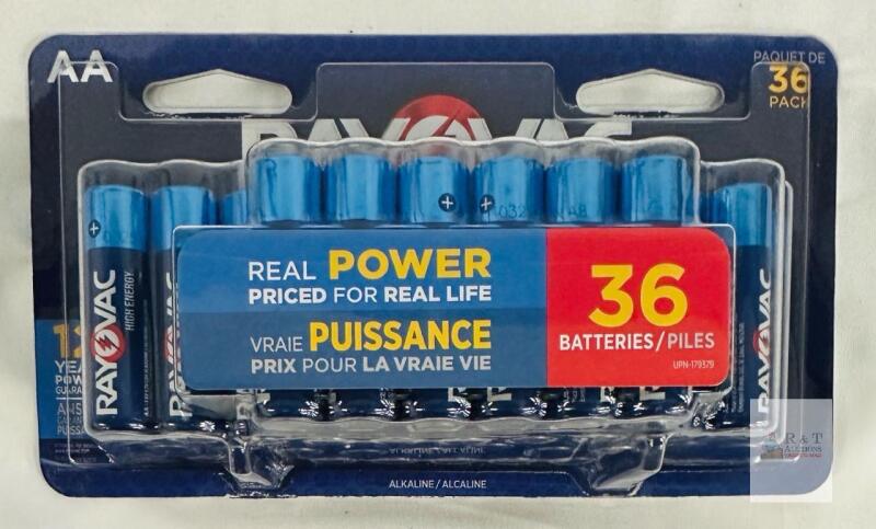NEW Rayovac High Energy AA Alkaline Batteries 36 Pack, 1.5V, 12 Year Shelf Life, 815-36 GEN