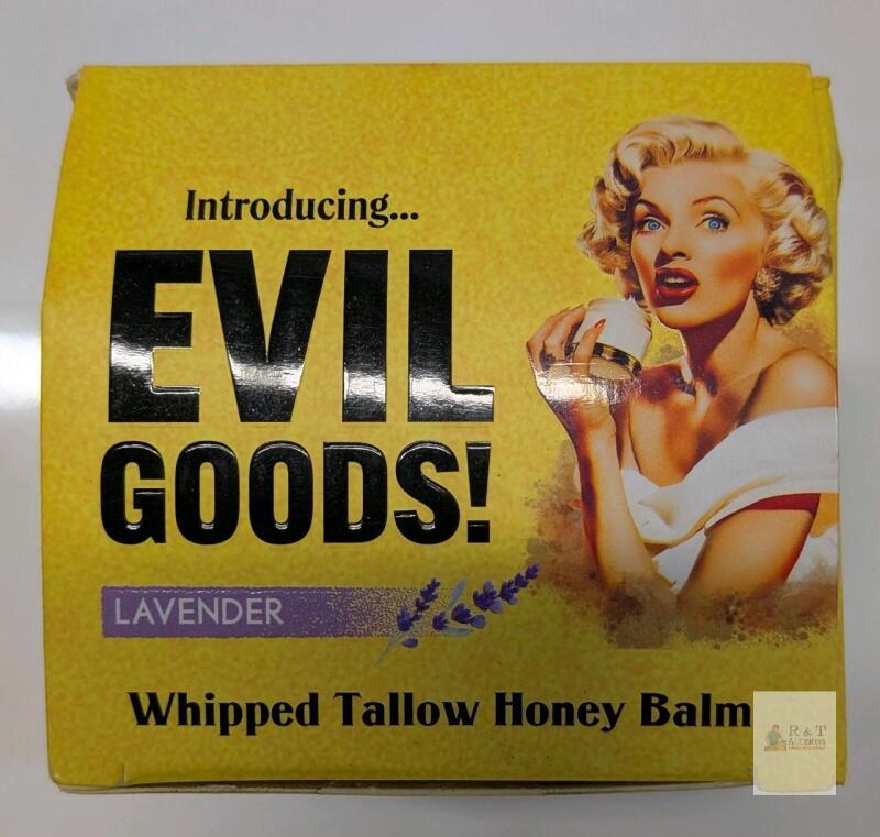NEW Evil Goods Lavender Whipped Tallow Honey Balm, All-Natural Multi-Purpose Cream, 2 oZ