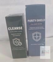 Cleanse & Purity-Shield Detox Supplement Pack, Herbal Drops 30ml, Zeolite Spray 60ml, Sealed Boxes
