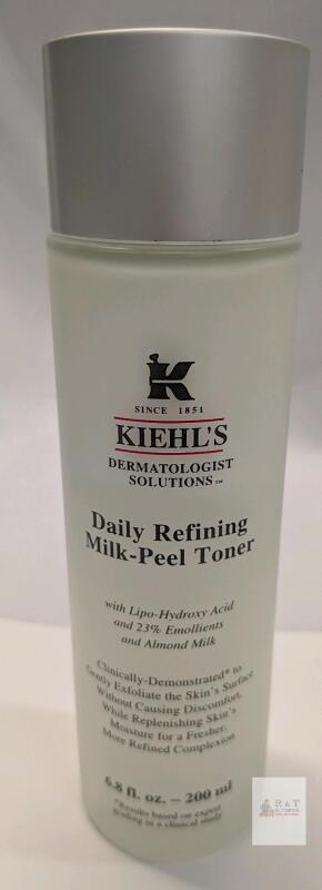 NEW Kiehl's Daily Refining Milk-Peel Toner 6.8 fl oz (200 mL) Lipo-Hydroxy Acid, Almond Milk, Korea