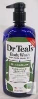 NEW Dr Teal's Body Wash 24oz Eucalyptus & Spearmint Pure Epsom Salt Pump Bottle Hydrating