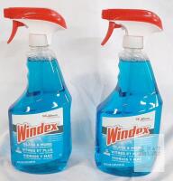 NEW Windex Glass & Multi-Surface Cleaner, 32 fl oz (946 mL), 2 Spray Bottles, Streak-Free, Ammonia-D&reg;