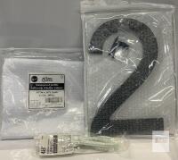 NEW MIX LOT 48" GE Portable Luminaire Linking Cord, Home Queen 60"x16" Waterproof Valance, 6" Metal Number 2