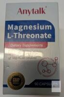 EXP 2028 Anytalk Magnesium L-Threonate 90 Capsules GMP Certified Cognitive Support Supplement