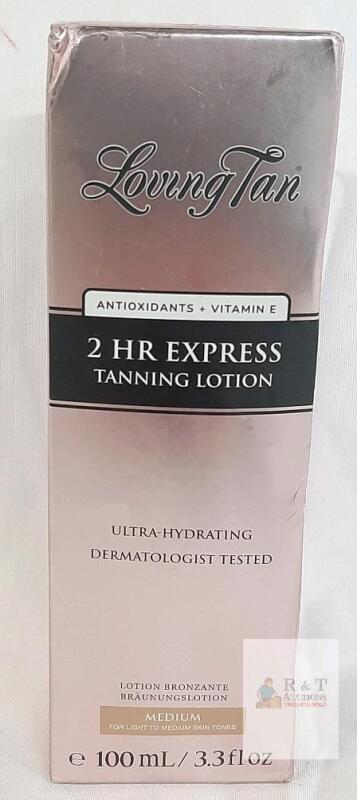 Loving Tan 2 HR Express Tanning Lotion Medium, 3.3 fl oz, Dermatologist Tested, Antioxidants