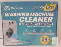 Maravello Washing Machine Cleaner Tablets, Lemon Scent, 28 Count, For All HE & Standard Washers