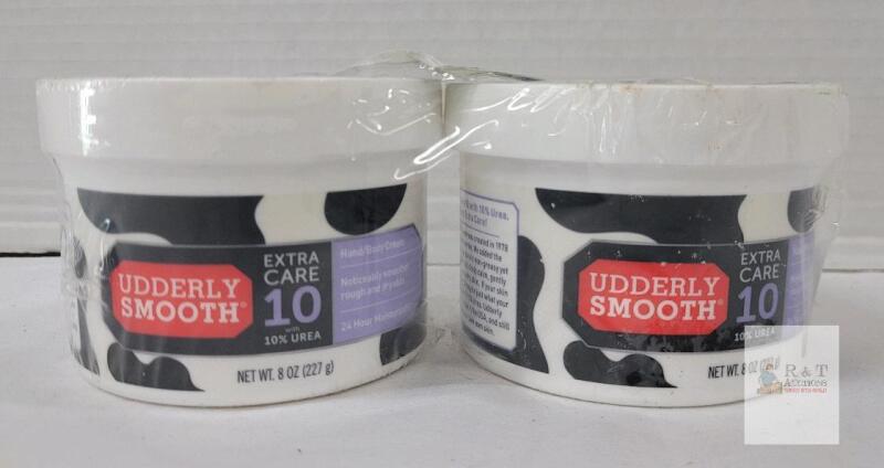 Udderly Smooth Extra Care 10 Hand/Body Cream 10% Urea, 8oz (227g), 2-Pack, USA Made