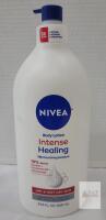Nivea Intense Healing Body Lotion 33.8 fl oz Pump, 72h Moisture, For Dry & Very Dry Skin