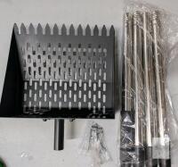 NEW Portable Steel Sand Scoop with Detachable 47" Stainless Handle, 8"x10" Basket, Pointed Teeth