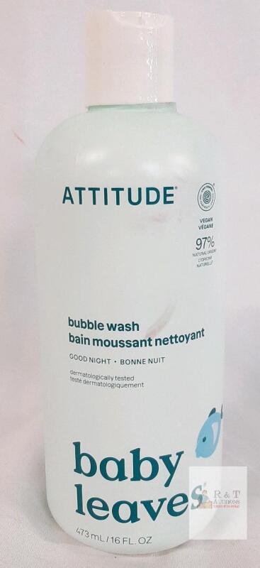 Attitude Baby Leaves Good Night Bubble Wash 16 fl oz (473 mL), Vegan, EWG Verified, Canada