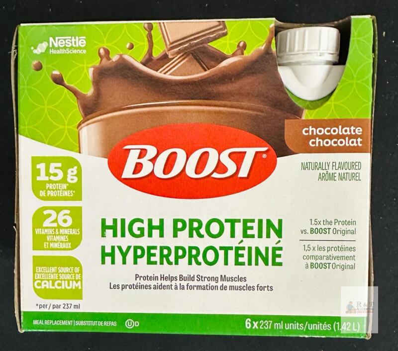 BB OCT 26 Nestl&eacute; BOOST High Protein Chocolate 6-Pack, 15g Protein, 237mL Bottles, Lot 5196572F1