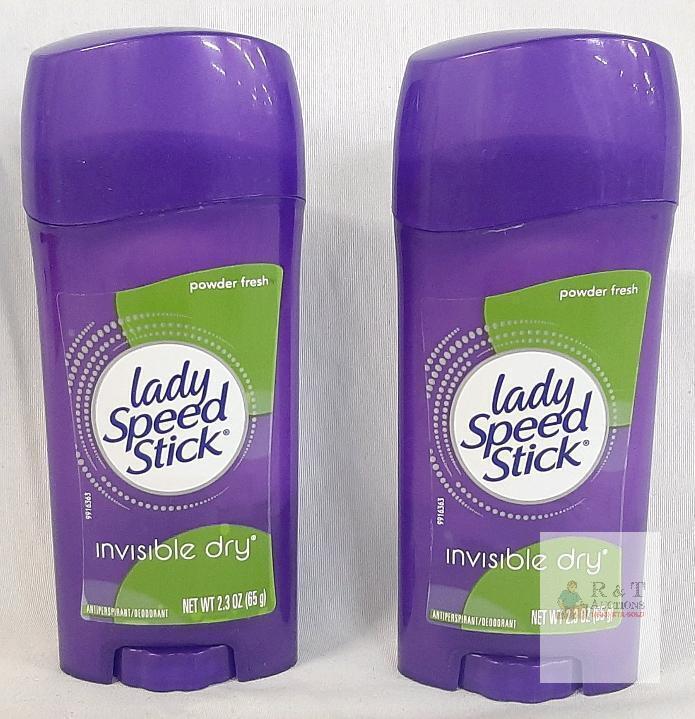 Lady Speed Stick Invisible Dry Antiperspirant Powder Fresh, 2.3oz, 2-Pack, 15.4% Aluminum Zirconium