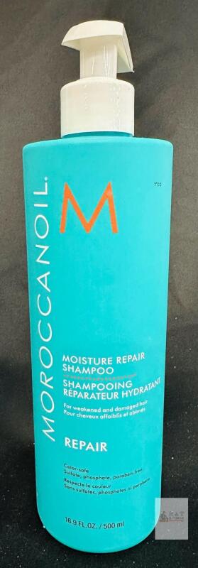 Moroccanoil Moisture Repair Shampoo, 16.9 fl oz (500 ml), Pump, Color-Safe, Sulfate-Free, Canada
