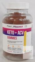 Fast Ripped Keto + ACV Gummies, 60 Count, Apple Cider Vinegar, Exp 01/2026, Lot AM0000757