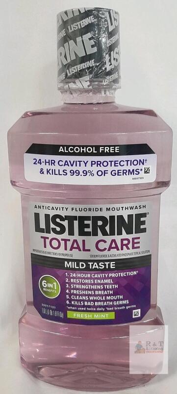 Listerine Total Care Mild Taste Anticavity Mouthwash 1L Alcohol Free Fresh Mint EXP 04/2027