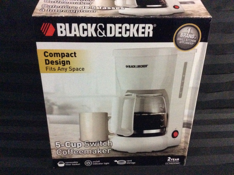 Black & Decker Compact 5 Cup Switch Coffeemaker