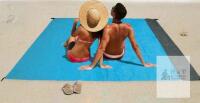 Large Sand-Free Beach Blanket 6.9x6.6ft, Water-Resistant Ripstop Nylon Mat w/ Stakes & Bag
