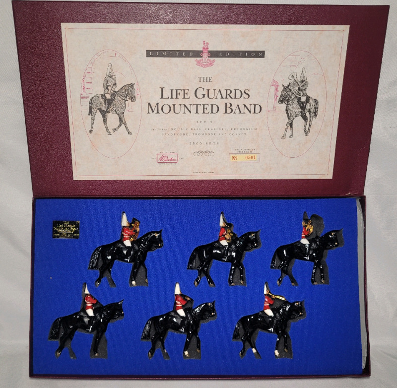 Wm Britains ' The Life Guards Mounted Band ' Toy Soldier Miniatures , Set 2