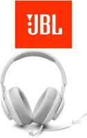 New (Damaged Box) JBL Quantum 100M2 - Wired Over-Ear Gaming Headset with omnidirectional, Detachable mic with Mute Option and Fabric-Covered Memory Foam Ear Cushions, Compatible with All Platforms (White)