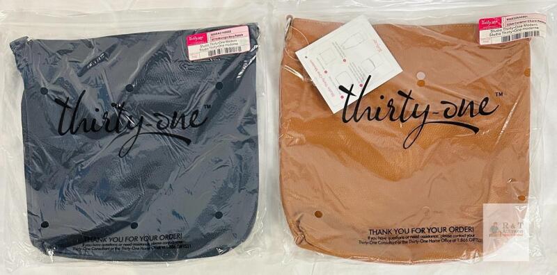 Thirty-One Studio Thirty-One Modern Bag Shells - Navy Pebble 8968AC140000, Caramel Pebble 8968326A0001