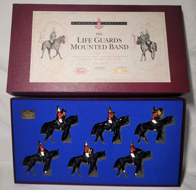 Wm Britains ' The Life Guards Mounted Band ' Toy Soldier Miniatures , Set 2