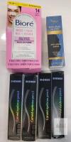 NEW Biore Pore Strips 14ct, ILOVGI Anti-Aging Serum 30mL, 4 SHENBM Eyebrow Pencils 6g Each