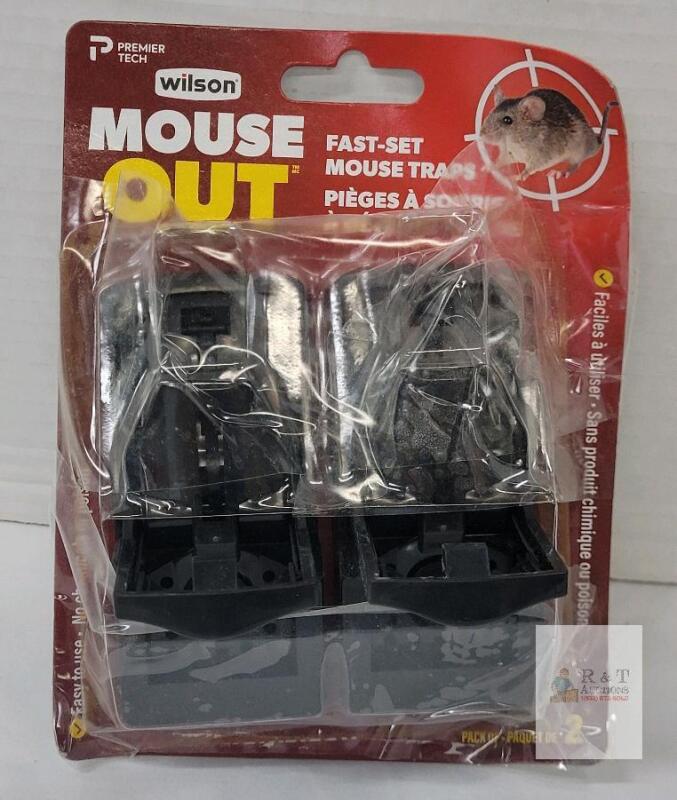 New - 2-Pack Wilson Mouse Out Fast Set Mouse Traps
