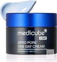 New MEDICUBE Zero Pore One-Day Cream 1.69 fl.oz 50ml - Visibly Smaller Pores, Controls Excess Oil - Pore Refining Cream with Panthenol, Salicylic Acid, and Niacinamide - Korean Skincare
