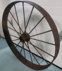 Antique Metal Tractor Wheel , 45 3/4" Diameter & 5" Wide - Garden Art - 2