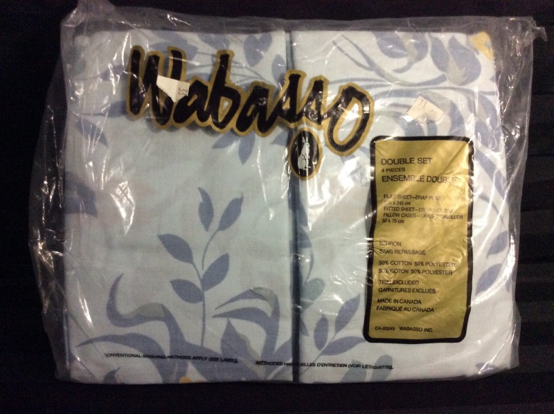 Wabasso Sheet & Pillow Case Set Double Old new stock