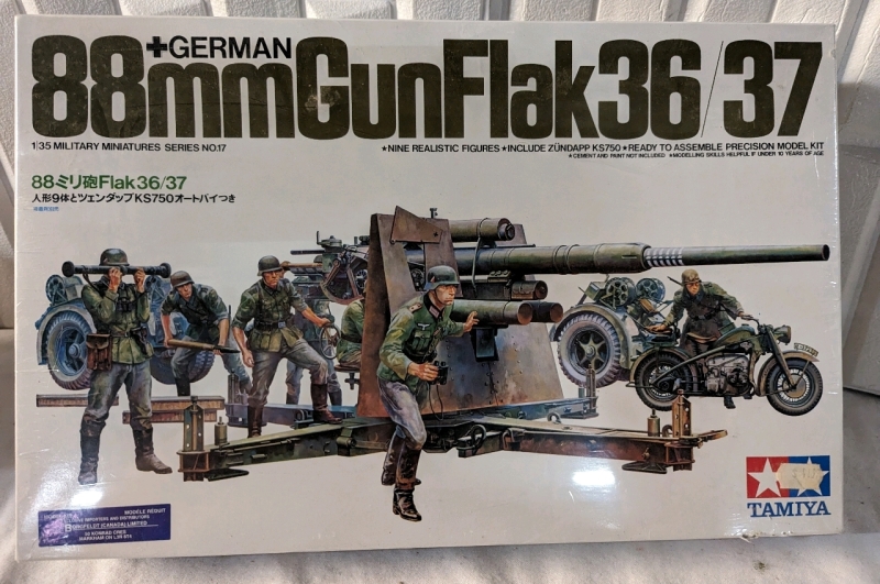 Tamiya German 88mm GunFlak 36/37 Model Kit.