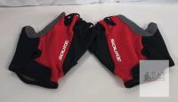 NEW SOUKE GL1927CA Fingerless Cycling Gloves, Large, Red/Black, Gel Padding, Breathable Mesh