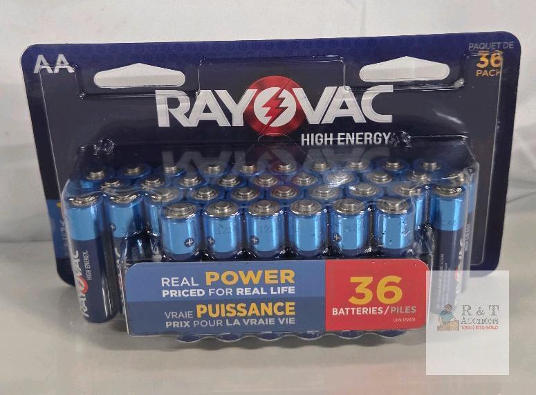 NEW Rayovac High Energy AA 1.5V Alkaline Batteries 36-Pack, Non-Rechargeable, UPC 012800503653