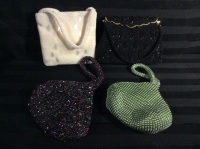 4 Beaded Hand Bags all in good condition