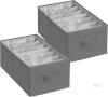 New 2-Pack AugFox Clothes Organizer and Storage Boxes &ndash; Versatile Closet Storage, Sturdy Drawer Organizers Clothes for Jeans, Pants, Tshirts, and Leggings (Grey, 45x25x18cm)