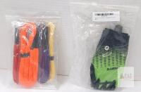 SwindowL Sports Gloves Medium (Green) & 5-Color Glasses Straps Set for Outdoor & Gym