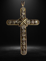 Vintage 10K Gold Diamond Cross stamped