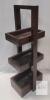 3-Tier Solid Wood Zig-Zag Display Stand, Dark Brown, 24"x8", Freestanding Shelf Organizer