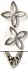 Sterling Silver MLX 925 Quatrefoil Floral Ear Jacket Earring Components, Hammered Finish